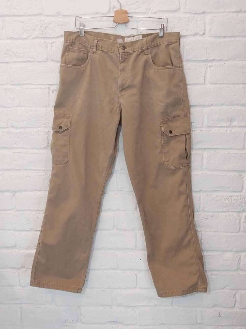 LAPCO FR Cargo Pants Mens 36x31 Tan Flame Resistant Work 100% Cotton NFPA 2112.